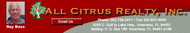 Contact Citrus County Realtor Roy Bass in Inverness, FL